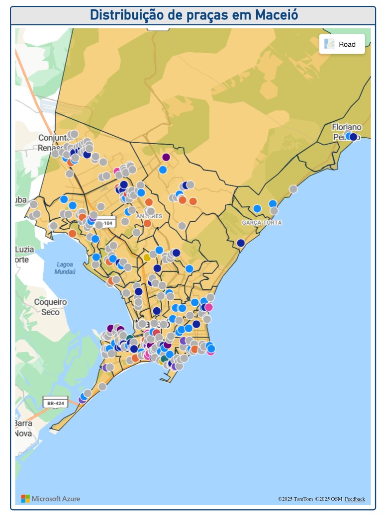 Distribuição de Praças em Maceió