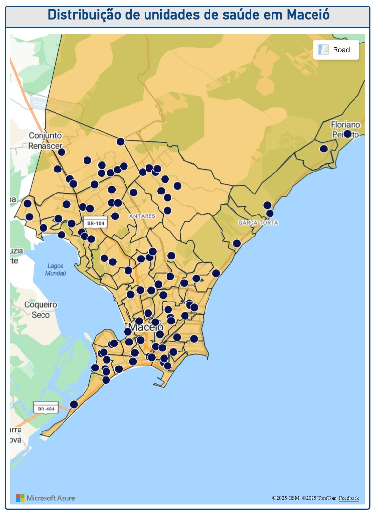 Distribuição de Unidades de Saúde em Maceió